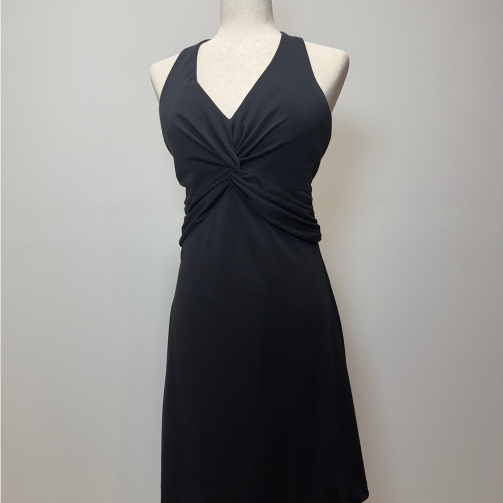 White House Black Market Elegant Black Halter Dress